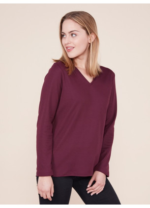 T-shirt manches longues en maille piquée ROZOL